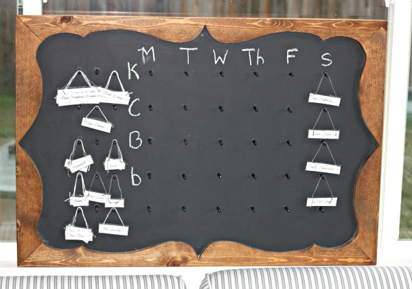 Framed Chalkboard Chore Chart